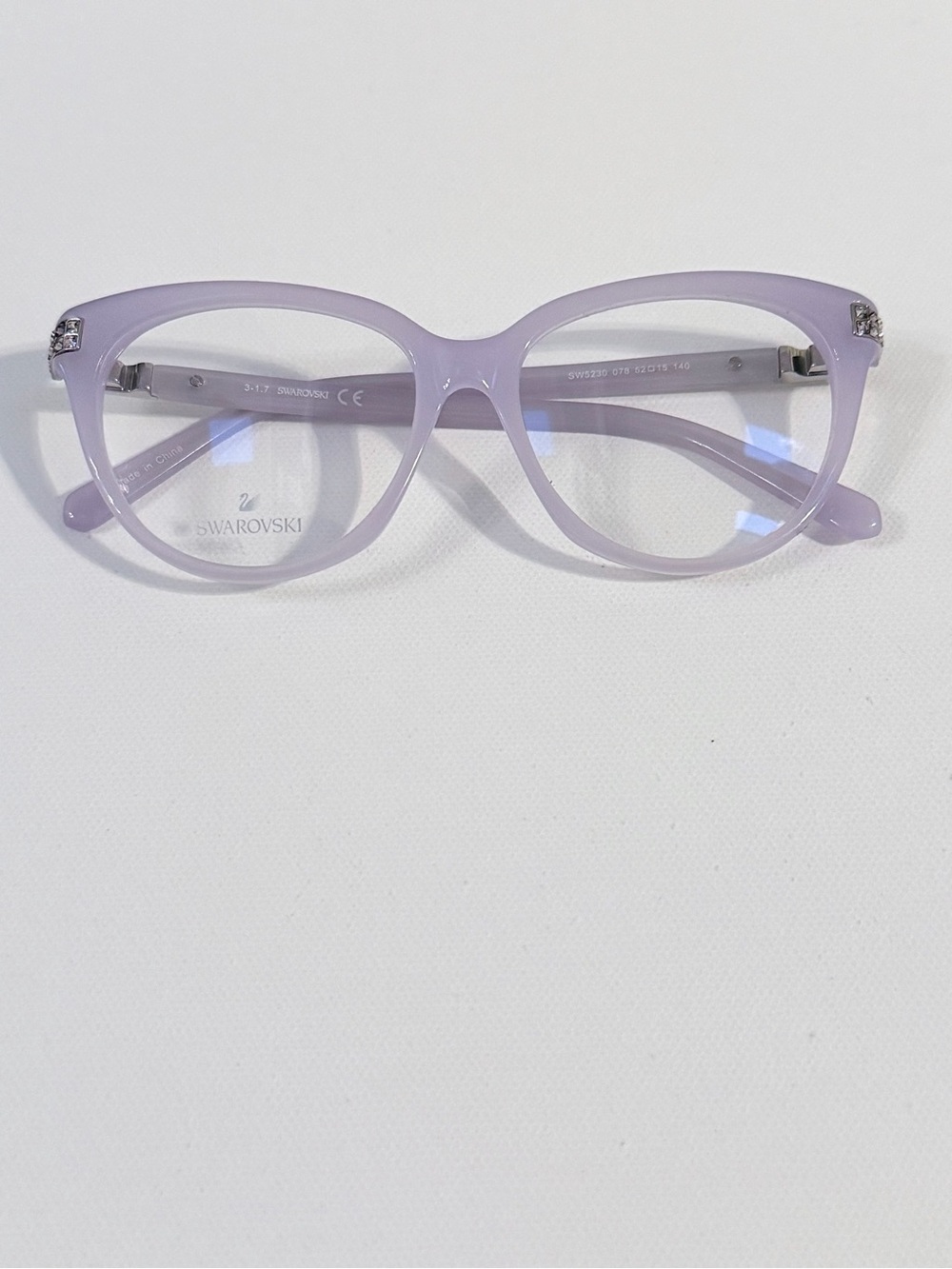 Swarovski Lavender Crystal-Trim Women's Eyeglass Frames